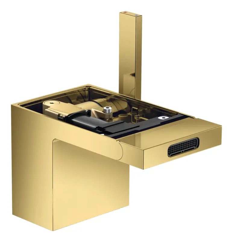 Heißes Angebot Axor MyEdition Einhebel-Bidetmischer ohne Platte mit Push-Open Ablaufgarnitur Ausladung 121 mm - Polished Gold Optic