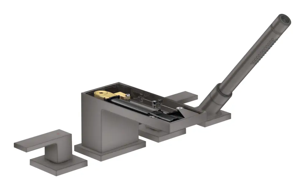 Axor MyEdition 4-Loch Wannenrandarmatur ohne Platte - Brushed Black Chrome Top-Preis