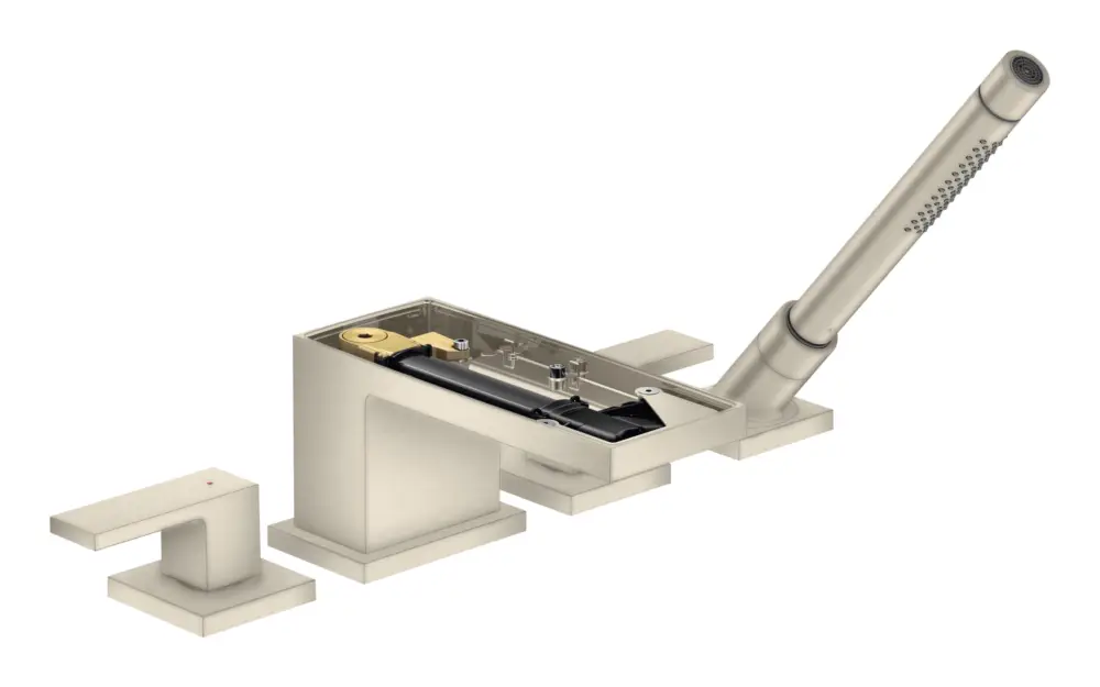 Letzte Chance Axor MyEdition 4-Loch Wannenrandarmatur ohne Platte - Brushed Nickel