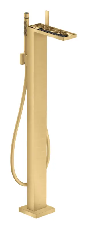 Finale Aktion Axor MyEdition Einhebel-Wannenmischer bodenstehend ohne Platte mit Hebelgriff - Brushed Gold Optic
