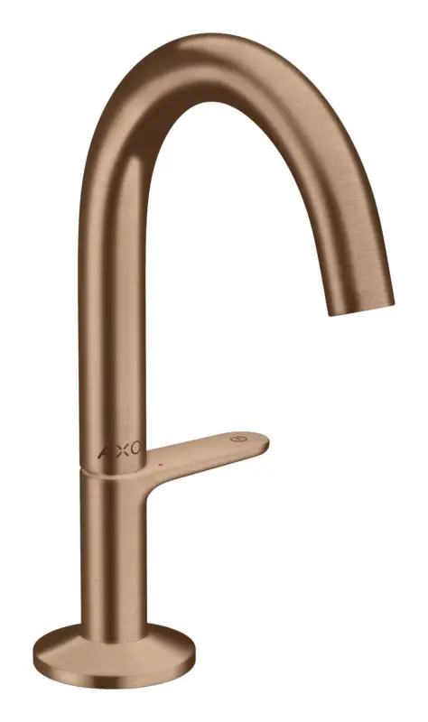Axor One Waschtischmischer Select 140 mit Push-Open Ablaufgarnitur Ausladung 122 mm - Brushed Red Gold Knallerangebot