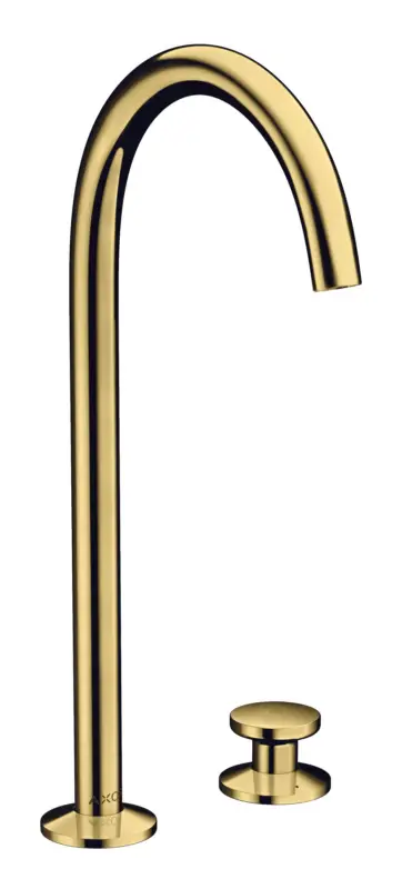 Nur Für Kurze Zeit Axor One 2-Loch Waschtischmischer Select 260 mit Push-Open Ablaufgarnitur - Polished Gold Optic