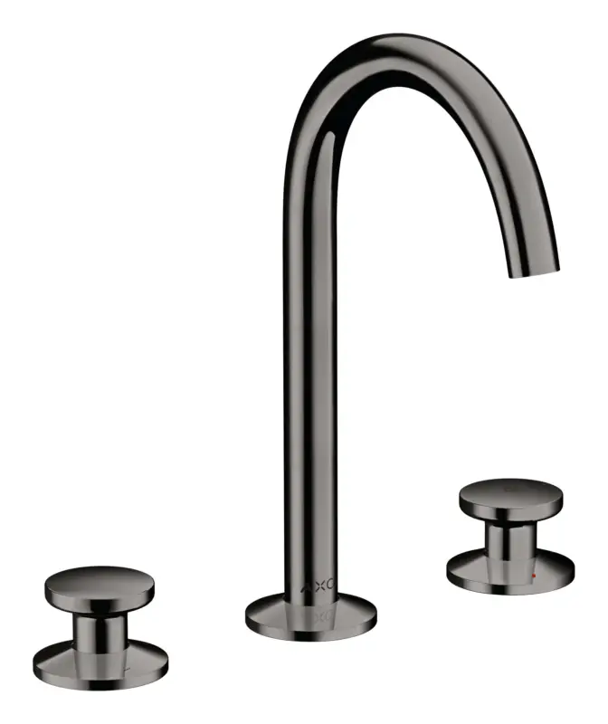 Axor One 3-Loch Waschtischarmatur Select 170 mit Push-Open Ablaufgarnitur - Polished Black Chrome Sonderaktion