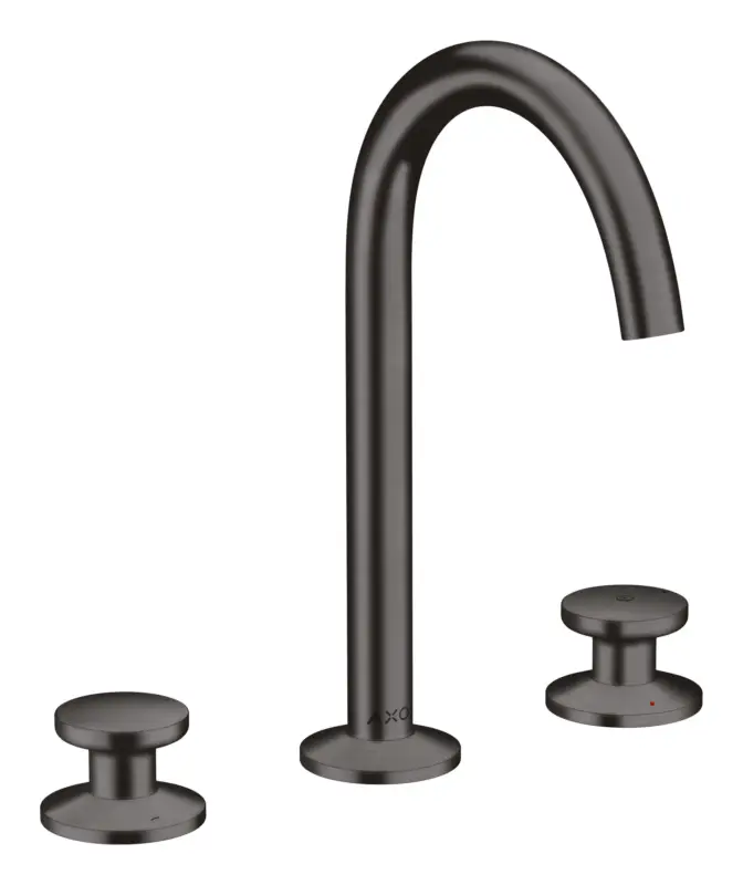 Top-Angebot Axor One 3-Loch Waschtischarmatur Select 170 mit Push-Open Ablaufgarnitur - Brushed Black Chrome