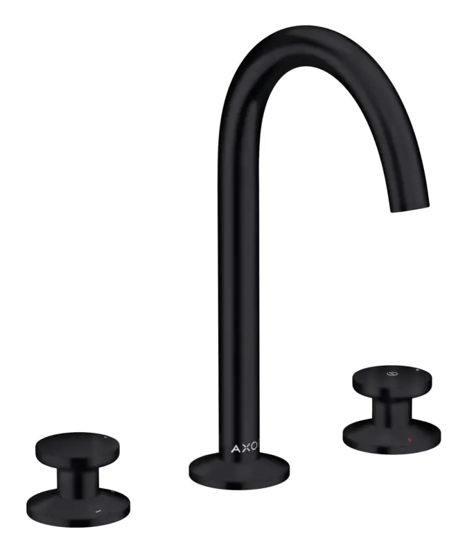 Ausverkauf Axor One 3-Loch Waschtischarmatur Select 170 mit Push-Open Ablaufgarnitur - Mattschwarz