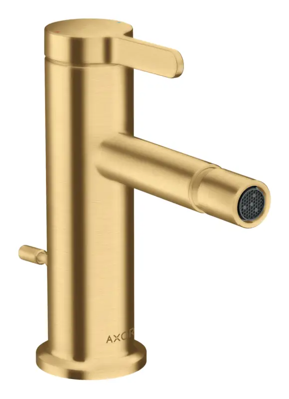 Sichere Zahlung Axor One Einhebel-Bidetmischer mit Zugstangen-Ablaufgarnitur Ausladung 113 mm - Brushed Gold Optic