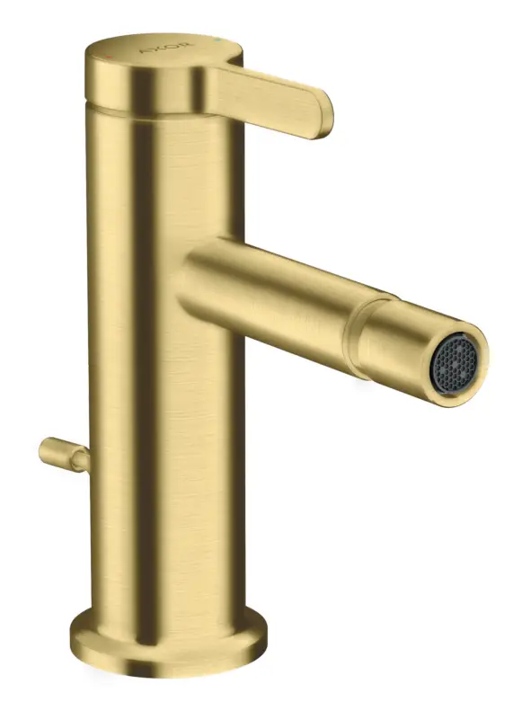 Axor One Einhebel-Bidetmischer mit Zugstangen-Ablaufgarnitur Ausladung 113 mm - Brushed Brass Angebot