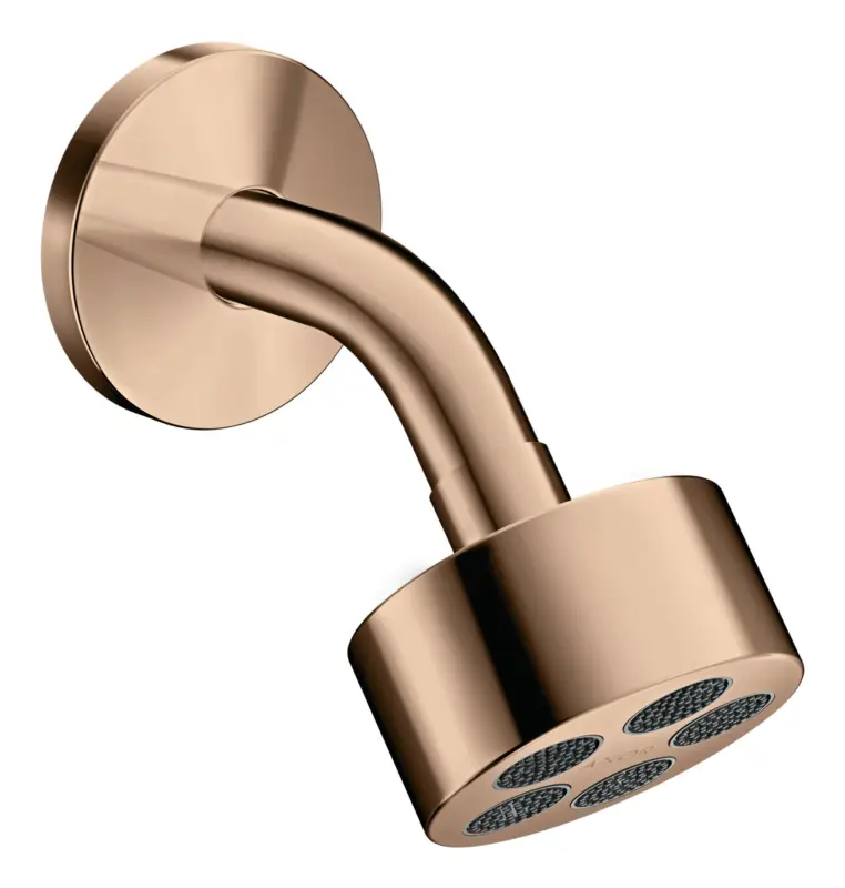 Axor One Kopfbrause 75 1jet EcoSmart mit Brausearm - Polished Red Gold Neue Kollektion