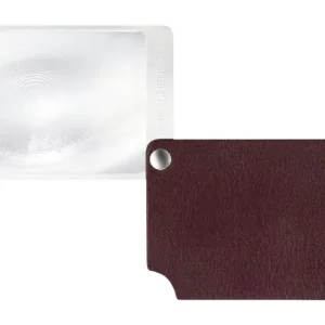 Eschenbach Scheckkartenlupe rot visoPOCKET 2,5x Leder Knallerangebot
