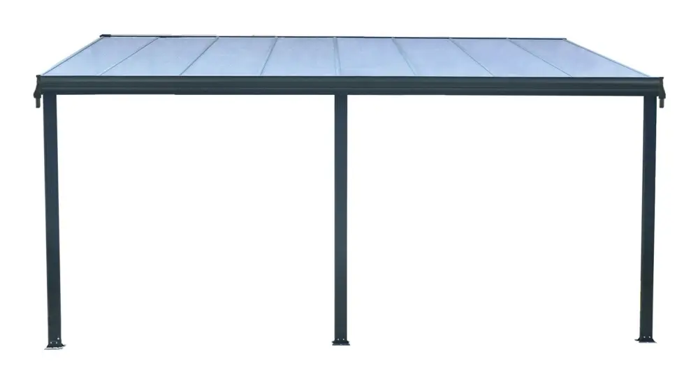 Bestseller Floraworld Terrassenüberdachung II mit 3 Standfuß 496 x 303 x 206/258 cm anthrazit