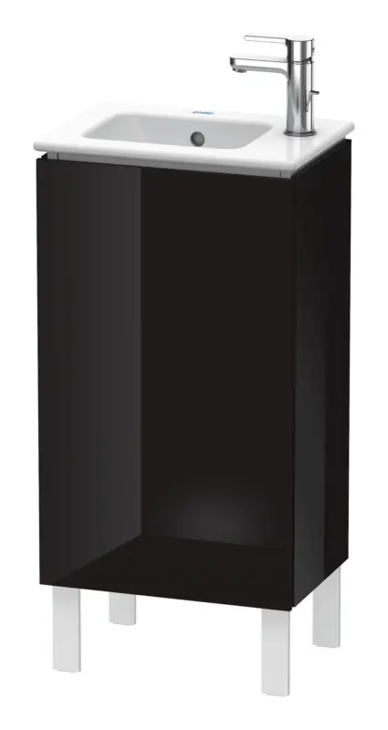 Billig Duravit L-Cube Waschtischunterschrank mit 1 Tür Anschlag rechts 420 x 704 x 294 mm - Schwarz Hochglanz Lack
