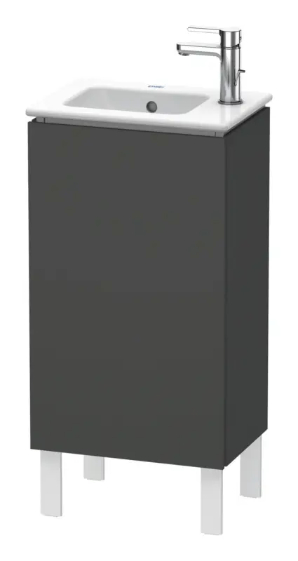 Duravit L-Cube Waschtischunterschrank mit 1 Tür Anschlag rechts 420 x 704 x 294 mm - Graphit Matt Neue Kollektion