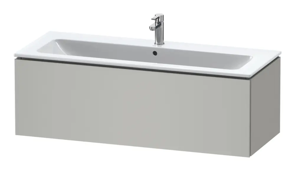 Schneller Versand Duravit L-Cube Waschtischunterschrank mit 1 Auszug 1220 x 400 x 481 mm - Betongrau Matt