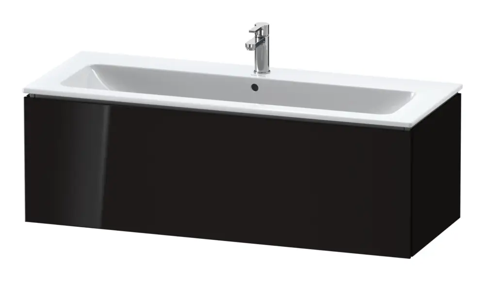 Jetzt Kaufen Duravit L-Cube Waschtischunterschrank mit 1 Auszug 1220 x 400 x 481 mm - Schwarz Hochglanz Lack