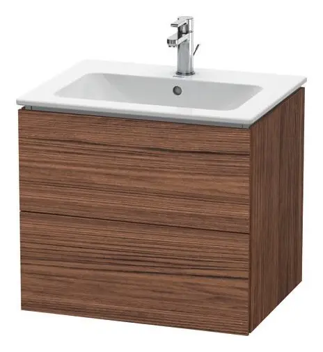 Günstig Duravit L-Cube Waschtischunterschrank mit 2 Auszügen 620 x 550 x 481 mm - Nussbaum dunkel Matt