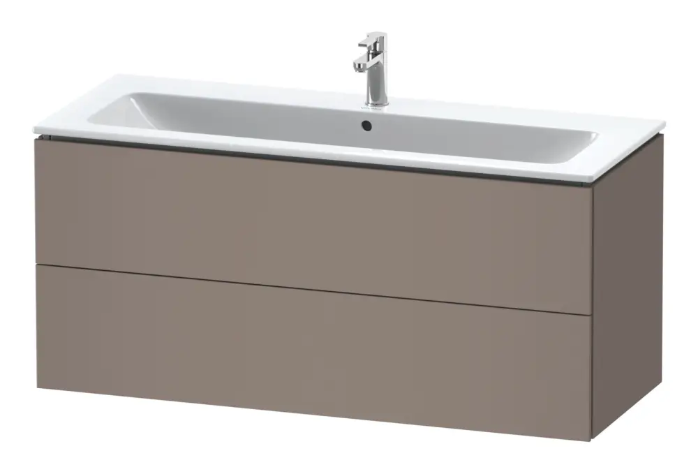 Duravit L-Cube Waschtischunterschrank mit 2 Auszügen 1220 x 550 x 481 mm - Basalt Matt Letzte Chance