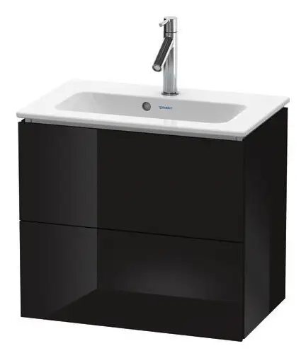 Direkt Vom Hersteller Duravit L-Cube Waschtischunterschrank mit 2 Auszügen 620 x 550 x 391 mm - Schwarz Hochglanz Lack