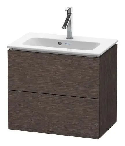 Duravit L-Cube Waschtischunterschrank mit 2 Auszügen 620 x 550 x 391 mm - Eiche dunkel gebürstet Matt Sofort Bestellen