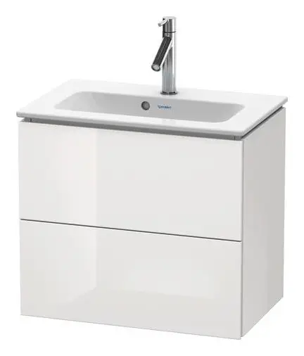 Duravit L-Cube Waschtischunterschrank mit 2 Auszügen 620 x 550 x 391 mm - Weiß Hochglanz Lack Markenprodukt