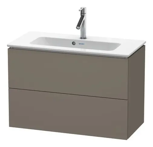 Duravit L-Cube Waschtischunterschrank mit 2 Auszügen 820 x 550 x 391 mm - Flanellgrau Seidenmatt Lack Garantierte Lieferung