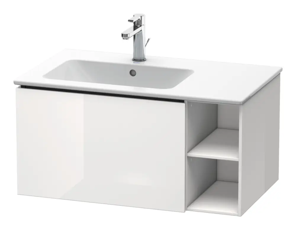 Echt Duravit L-Cube Waschtischunterschrank für Becken links mit 1 Auszug 820 x 400 x 481 mm - Graphit Matt