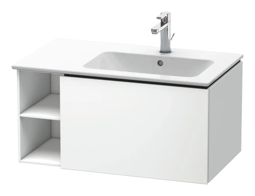Geprüft Duravit L-Cube Waschtischunterschrank für Becken rechts mit 1 Auszug 820 x 400 x 481 mm - Weiß Matt