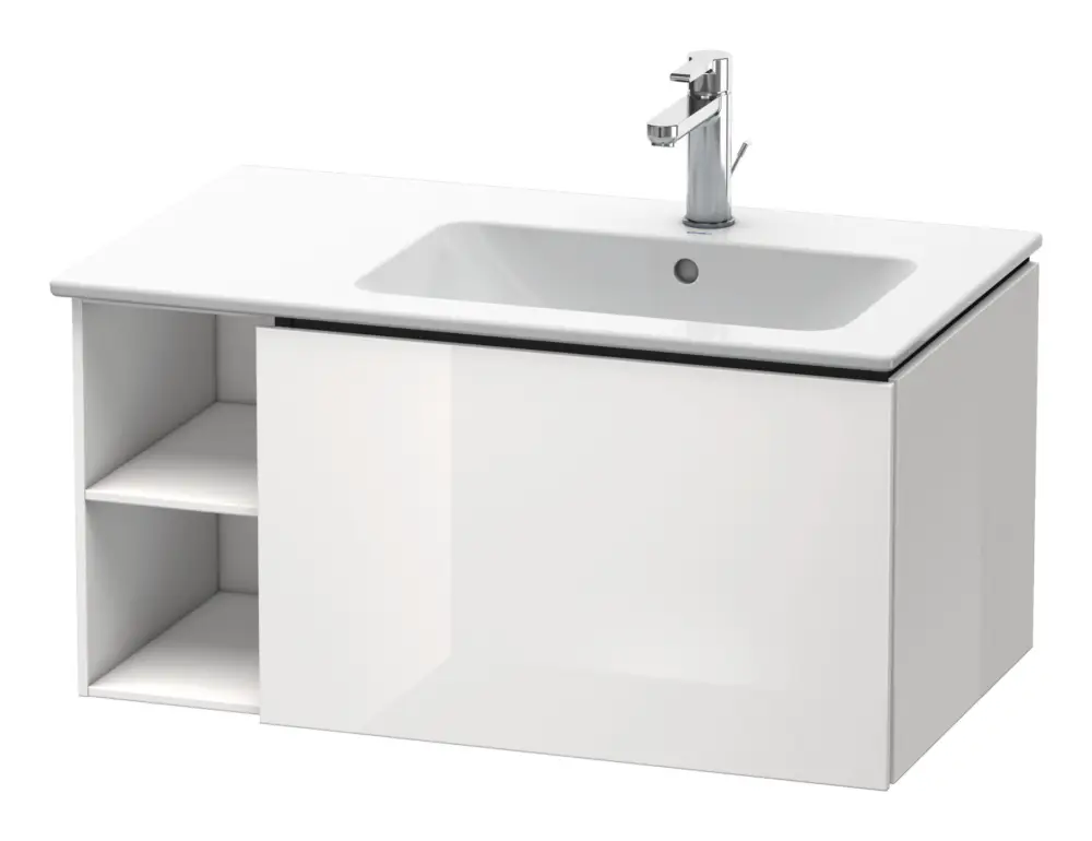 Meistverkauft Duravit L-Cube Waschtischunterschrank für Becken rechts mit 1 Auszug 820 x 400 x 481 mm - Nussbaum Matt