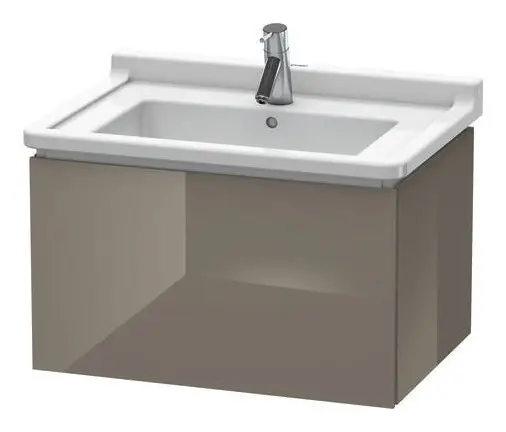 Sonderangebot Duravit L-Cube Waschtischunterschrank mit 1 Auszug 670 x 408 x 469 mm - Flanellgrau Hochglanz Lack