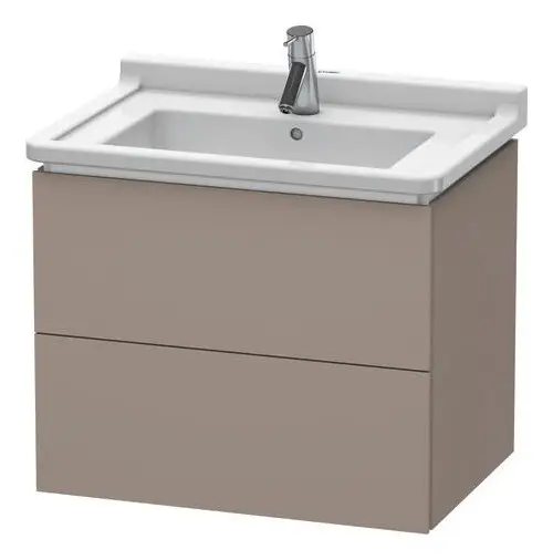 Finale Aktion Duravit L-Cube Waschtischunterschrank mit 2 Auszügen 670 x 558 x 469 mm - Basalt Matt