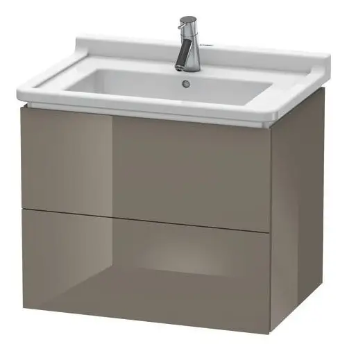 Nur Für Kurze Zeit Duravit L-Cube Waschtischunterschrank mit 2 Auszügen 670 x 558 x 469 mm - Flanellgrau Hochglanz Lack