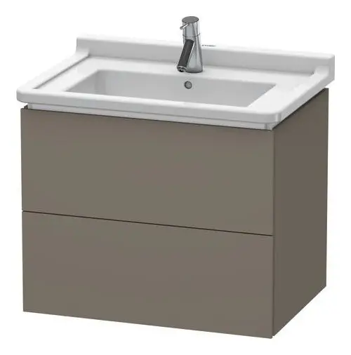Duravit L-Cube Waschtischunterschrank mit 2 Auszügen 670 x 558 x 469 mm - Flanellgrau Seidenmatt Lack Meistverkauft