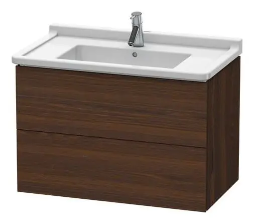 Duravit L-Cube Waschtischunterschrank mit 2 Auszügen 820 x 558 x 469 mm - Nussbaum gebürstet Matt Günstig