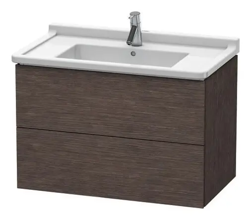 Duravit L-Cube Waschtischunterschrank mit 2 Auszügen 820 x 558 x 469 mm - Eiche dunkel gebürstet Matt Sonderaktion