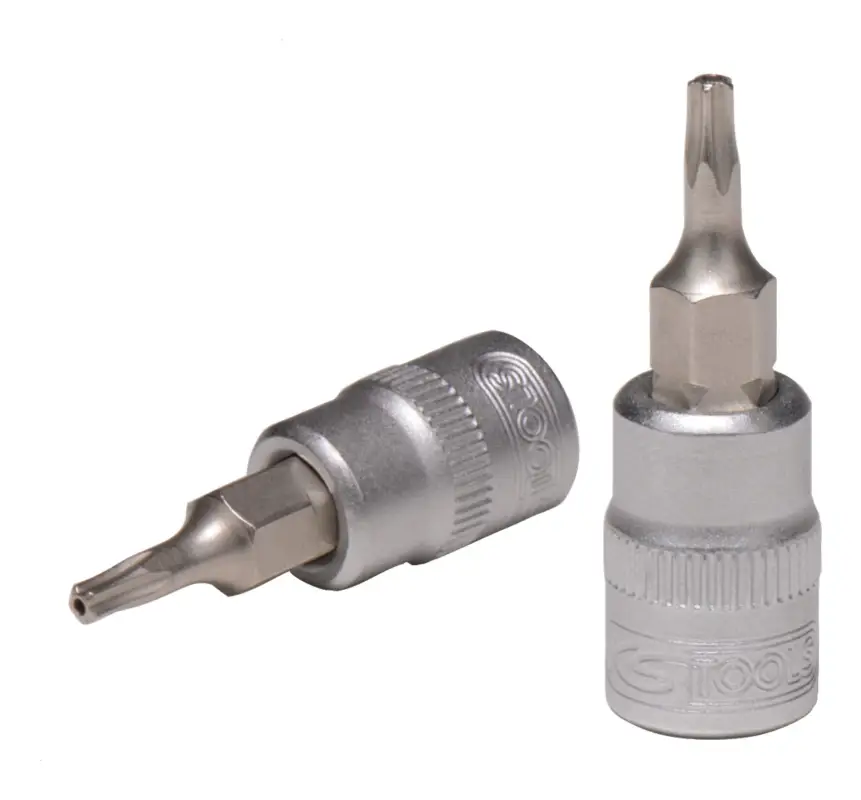 Top-Angebot KS Tools 1/4" Bit-Stecknuss, Fünfstern mit Stirnlochbohrung, TS20