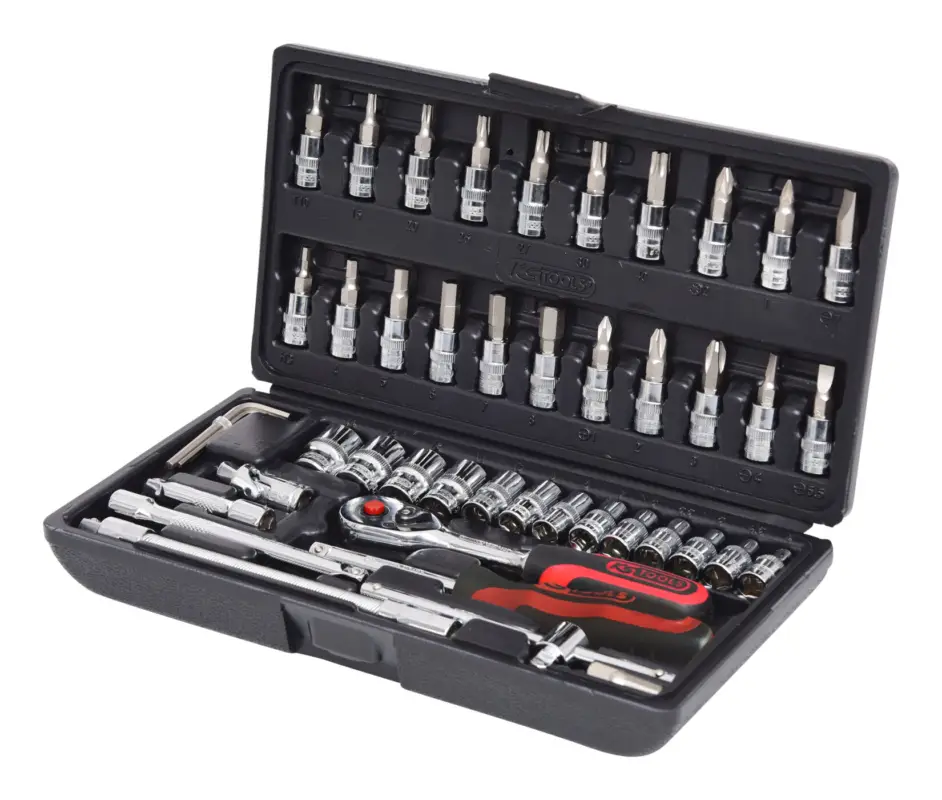 Schneller Versand KS Tools 1/4" CHROME+Steckschlüssel-Satz, 48-teilig