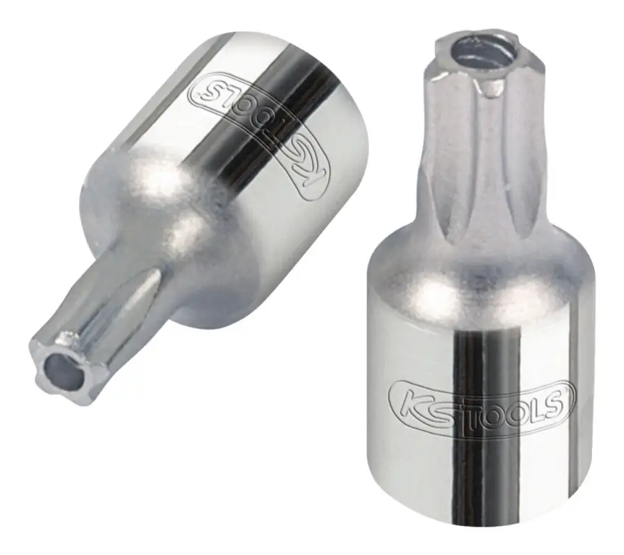 KS Tools 1/4" CHROMEplus Bit-Stecknuss Fünfstern, Stirnlochbohrung, TS27 Neuheit