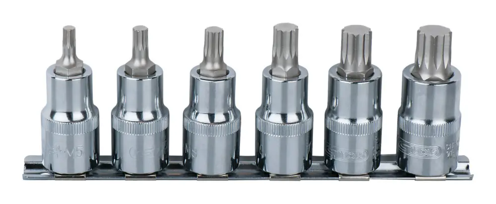 KS Tools 1/4" CHROMEplus Bit-Stecknuss-Satz XZN, 6-teilig Expressversand