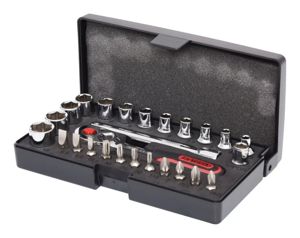 KS Tools 1/4" CHROMEplus Steckschlüssel-Satz, 26-teilig Letzte Chance
