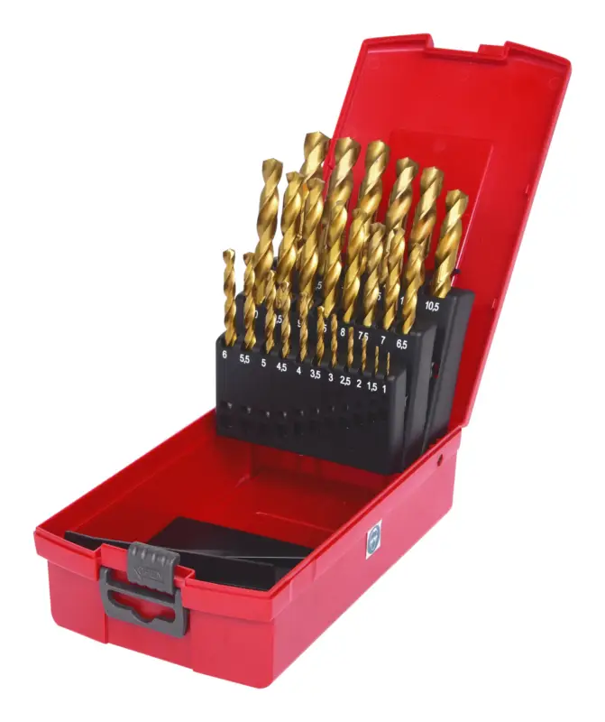 KS Tools HSS TiN Spiralbohrer-Satz, Kunststoffkassette 25-teilig 1-13 mm Billig
