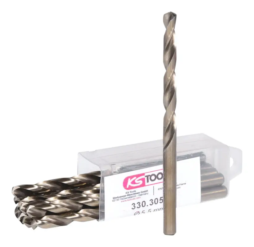KS Tools HSS-G Co 5 Spiralbohrer, 5,5 mm, 10er Pack Preisknaller