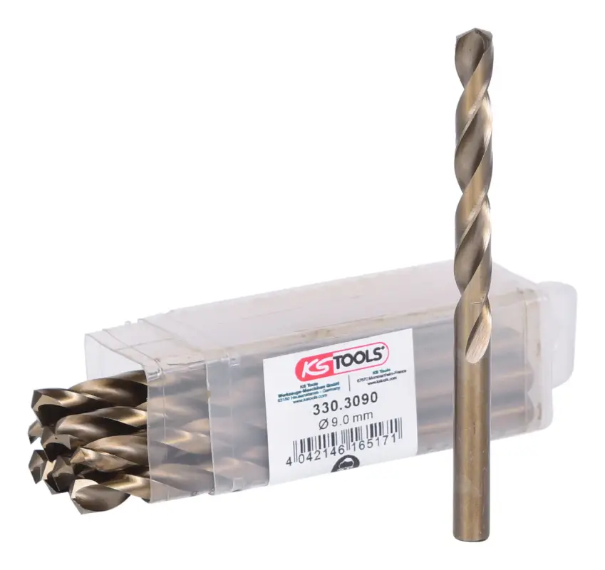 Letzte Chance KS Tools HSS-G Co 5 Spiralbohrer, 9 mm, 10er Pack