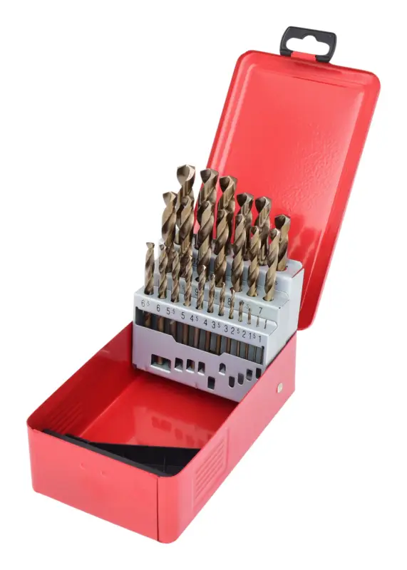 Heißes Angebot KS Tools HSS-G Co 5 Spiralbohrer-Satz, Stahlblechkassette, 25-teilig, 1-13 mm