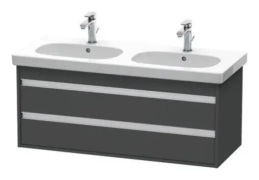 Bestseller Duravit Ketho Waschtischunterschrank für Doppelwaschtisch 034812 mit 2 Auszügen 1150 x 480 x 455 mm - Graphit Matt