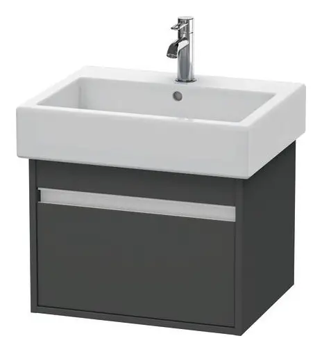 Ausverkauf Duravit Ketho Waschtischunterschrank für 045460 mit 1 Auszug 550 x 410 x 440 mm - Graphit Matt