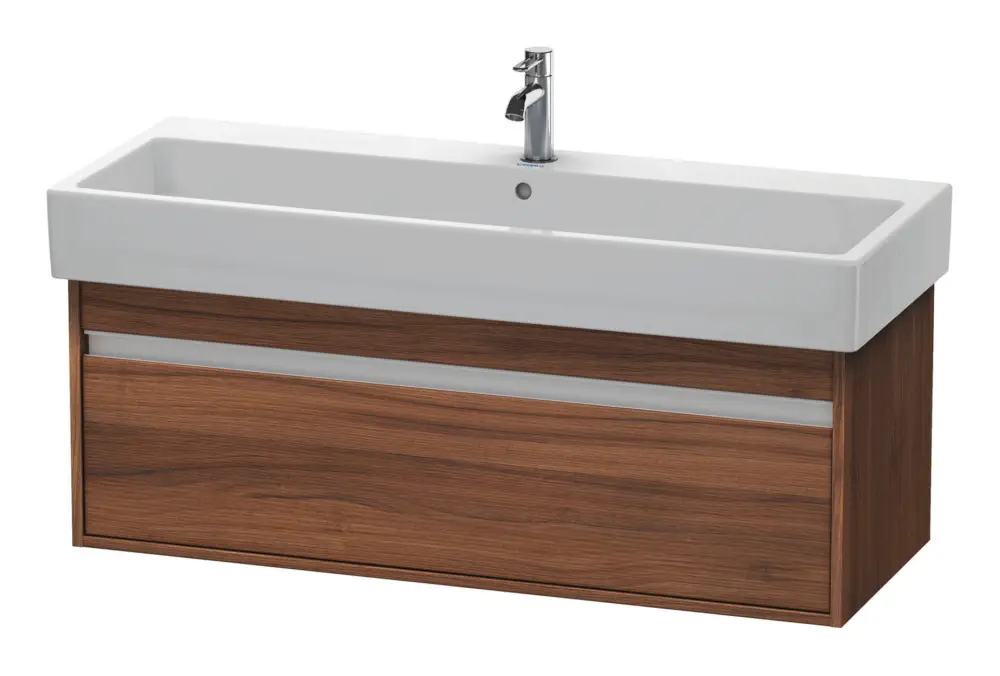 Ausverkauf Duravit Ketho Waschtischunterschrank für 045412 mit 1 Auszug 1150 x 410 x 440 mm - Nussbaum Matt