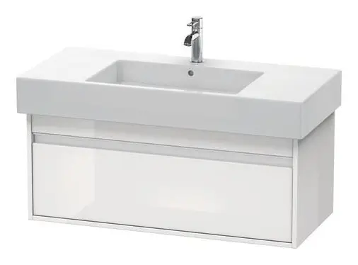 Billig Duravit Ketho Waschtischunterschrank für 032910 mit 1 Auszug 1000 x 410 x 455 mm - Weiß Hochglanz