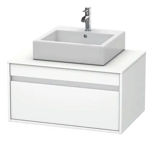 Top-Angebot Duravit Ketho Konsolenwaschtischunterschrank für Aufsatzbecken mittig mit 1 Auszug 800 x 426 x 550 mm - Weiß Matt