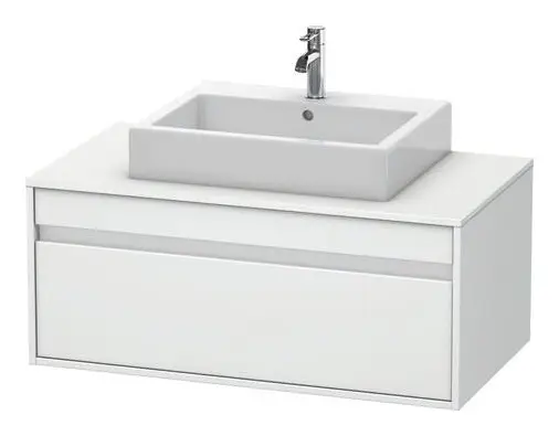 Jetzt Kaufen Duravit Ketho Konsolenwaschtischunterschrank für Aufsatzbecken mittig mit 1 Auszug 1000 x 426 x 550 mm - Weiß Matt