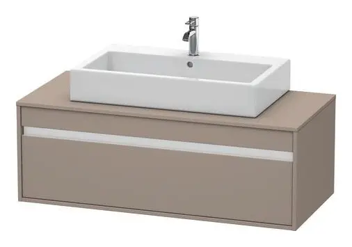 Jetzt Bestellen Duravit Ketho Konsolenwaschtischunterschrank für Aufsatzbecken mittig mit 1 Auszug 1200 x 426 x 550 mm - Basalt Matt