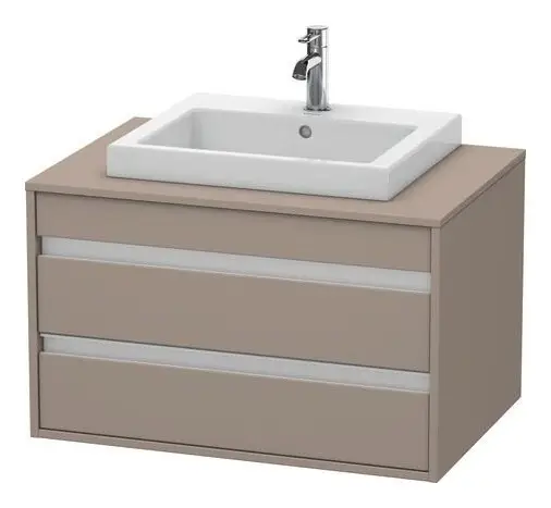 Direktkauf Duravit Ketho Konsolenwaschtischunterschrank für Einbauwaschtisch mittig mit 2 Auszügen 800 x 496 x 550 mm - Basalt Matt
